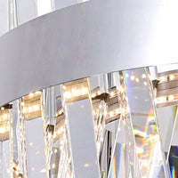 Glace Chandeliers 40in Chrome Crystal LED