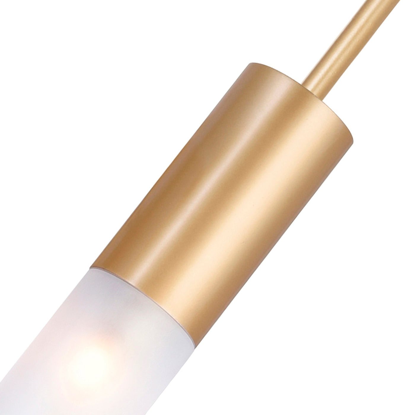 Pipes 1 Light Mini Gold Pendant Sun Gold Finish
