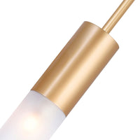 Pipes 1 Light Mini Gold Pendant Sun Gold Finish