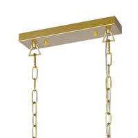 Tudor 6 Light 36in Black Chandelier Satin Gold and Black Finish