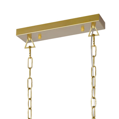 Tudor 6 Light 36in Black Chandelier Satin Gold and Black Finish