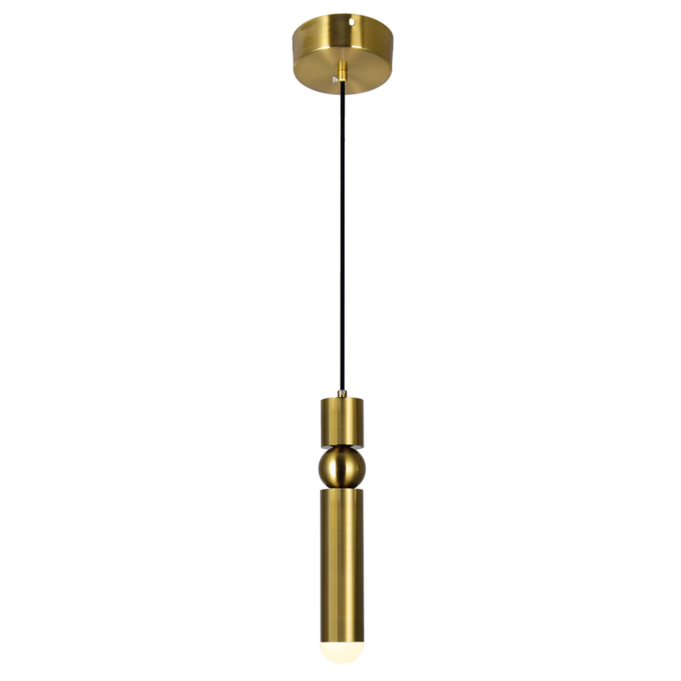 Chime 1 Light Brass Pendant Light Integrated LED