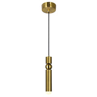 Chime 1 Light Brass Pendant Light Integrated LED