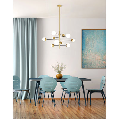Compass 10 Light Gold Chandelier Medallion Finish