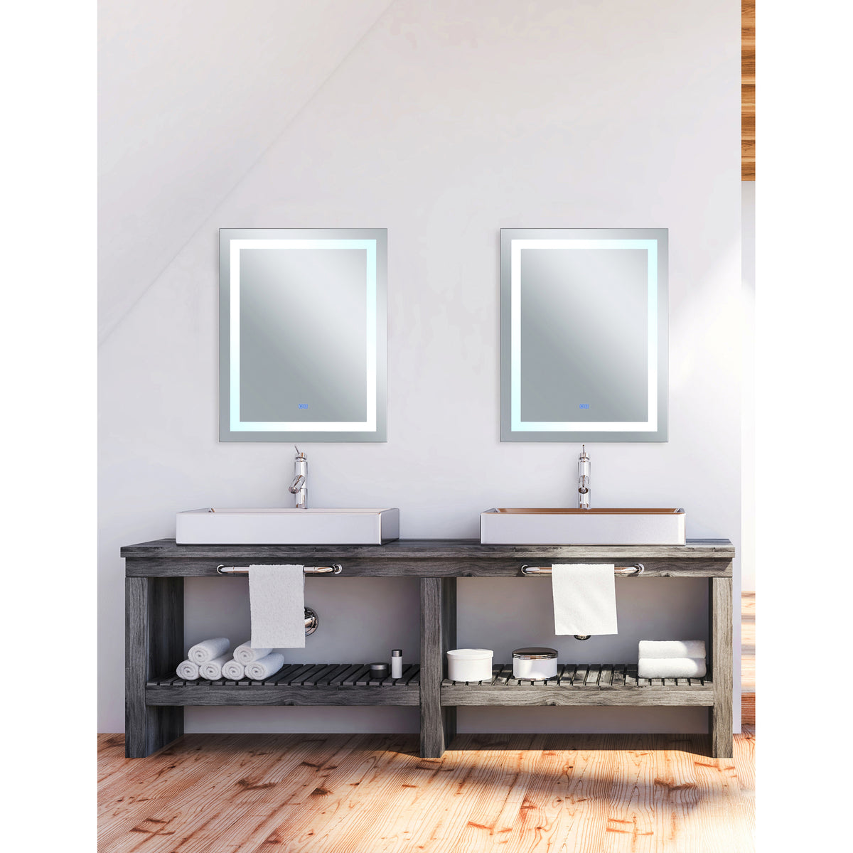 Abril Mirrors White Integrated LED 32x40