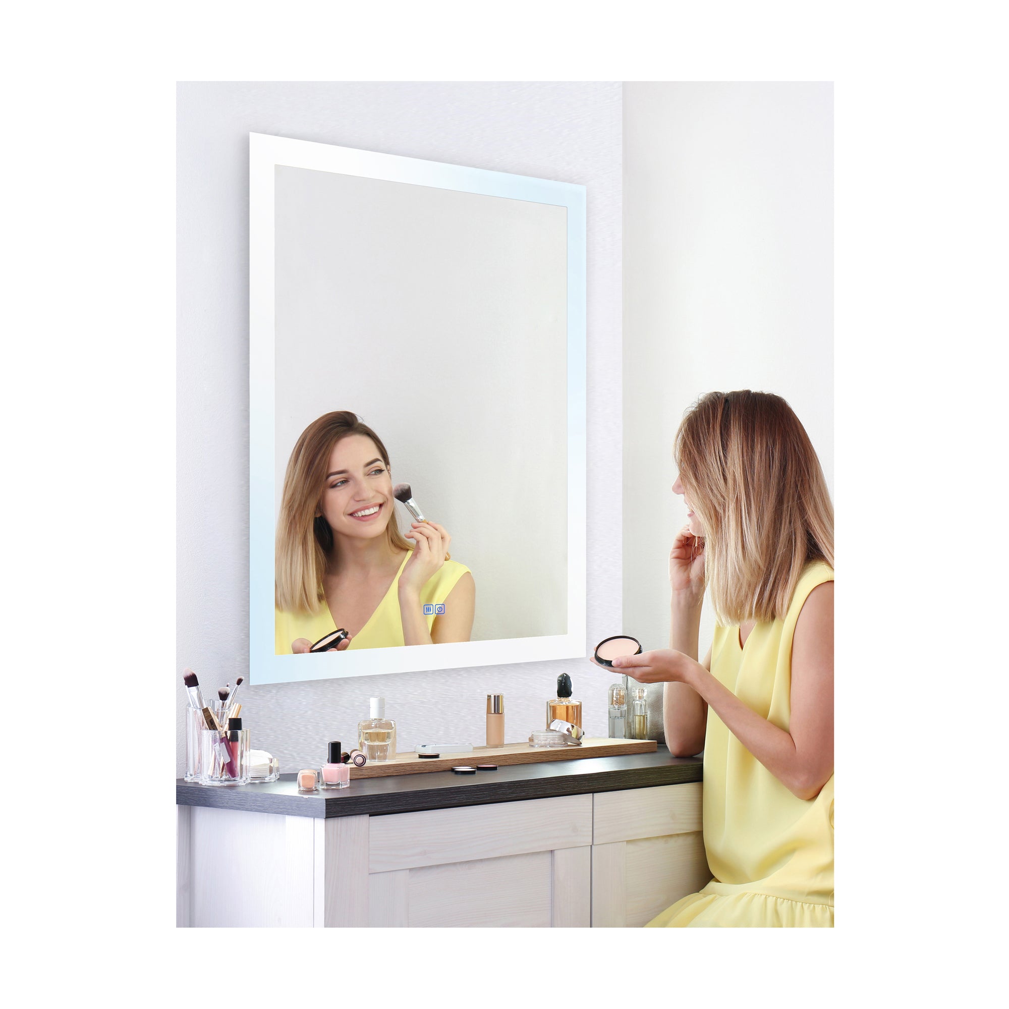 Abigail Mirrors 30x49in LED White Finish