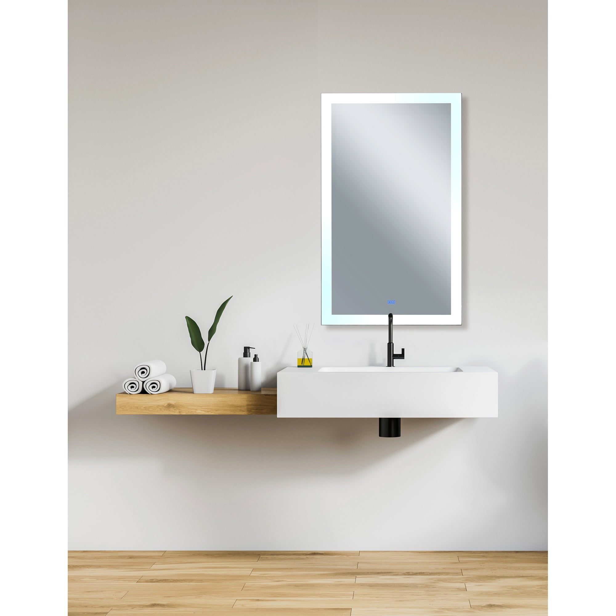 Abigail Mirrors 30x49in LED White Finish