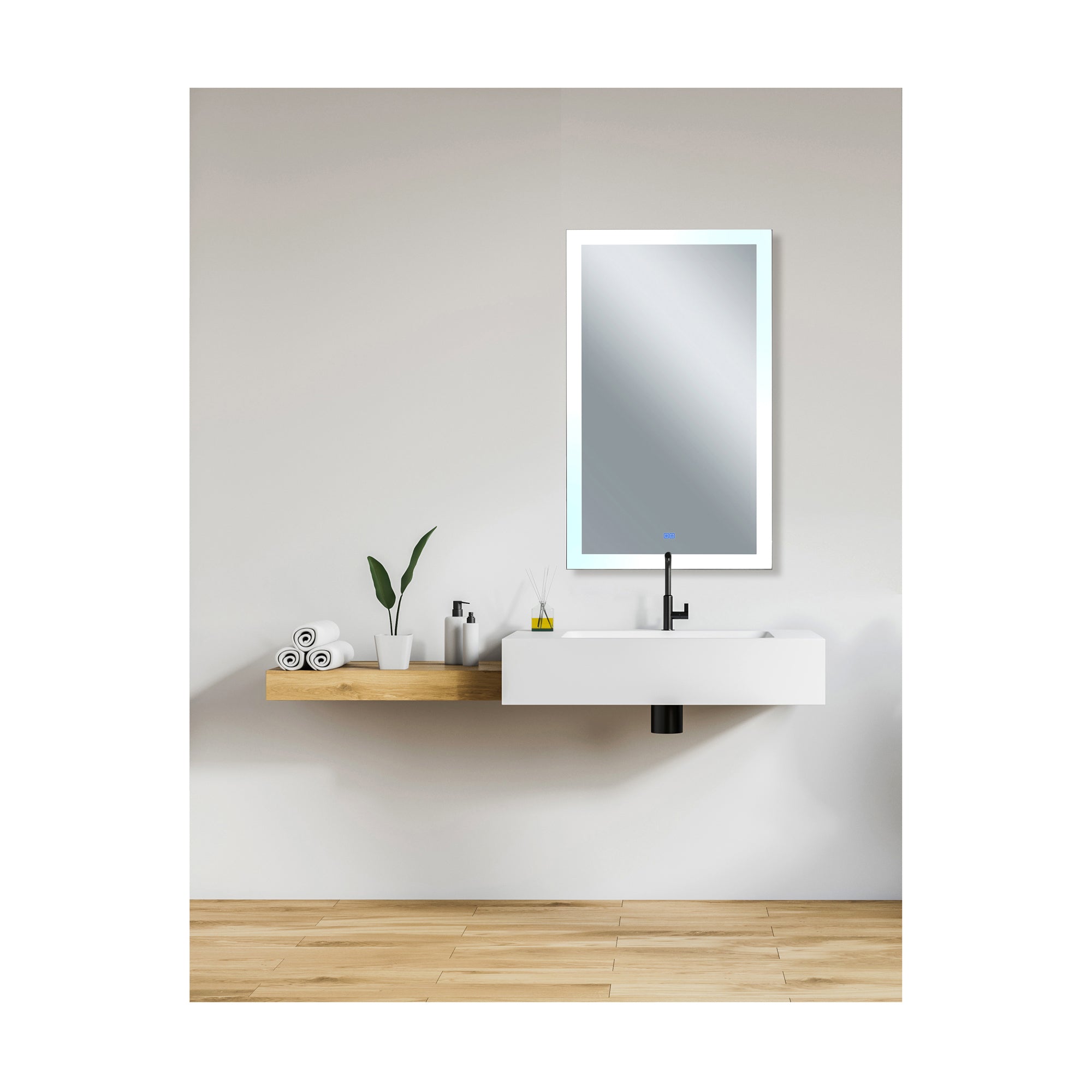 Abigail Mirrors 30x49in LED White Finish
