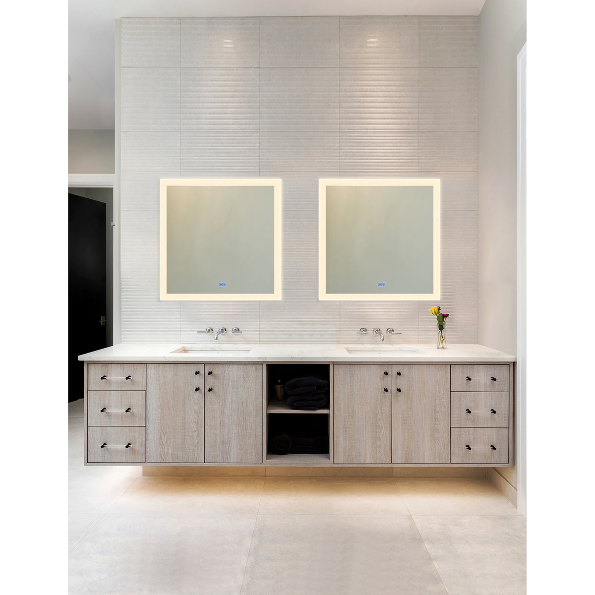 Abigail Mirrors White Integrated LED 36 Inch