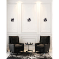 Private I 1 Light Black Wall Sconce Integrated LED