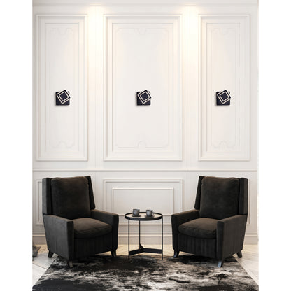 Private I 1 Light Black Wall Sconce Integrated LED