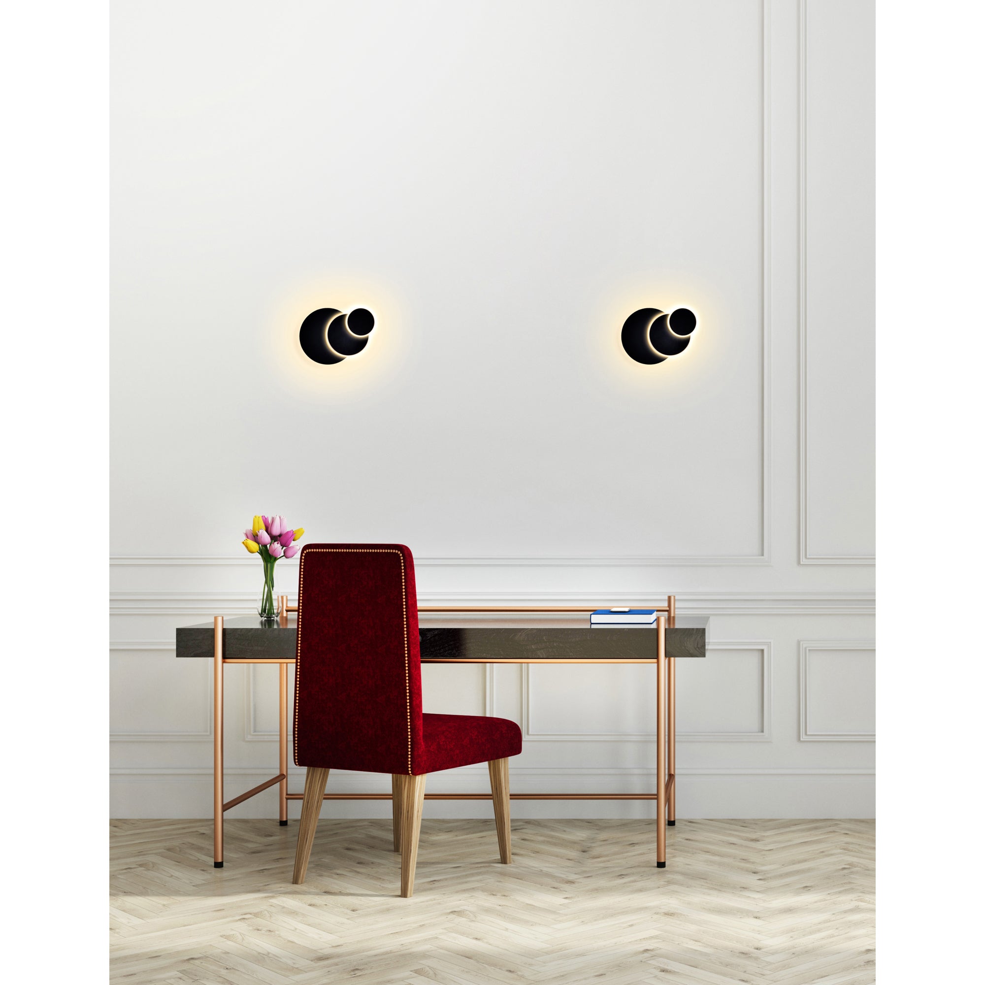 Private I Integrated LED Black Wall Sconce