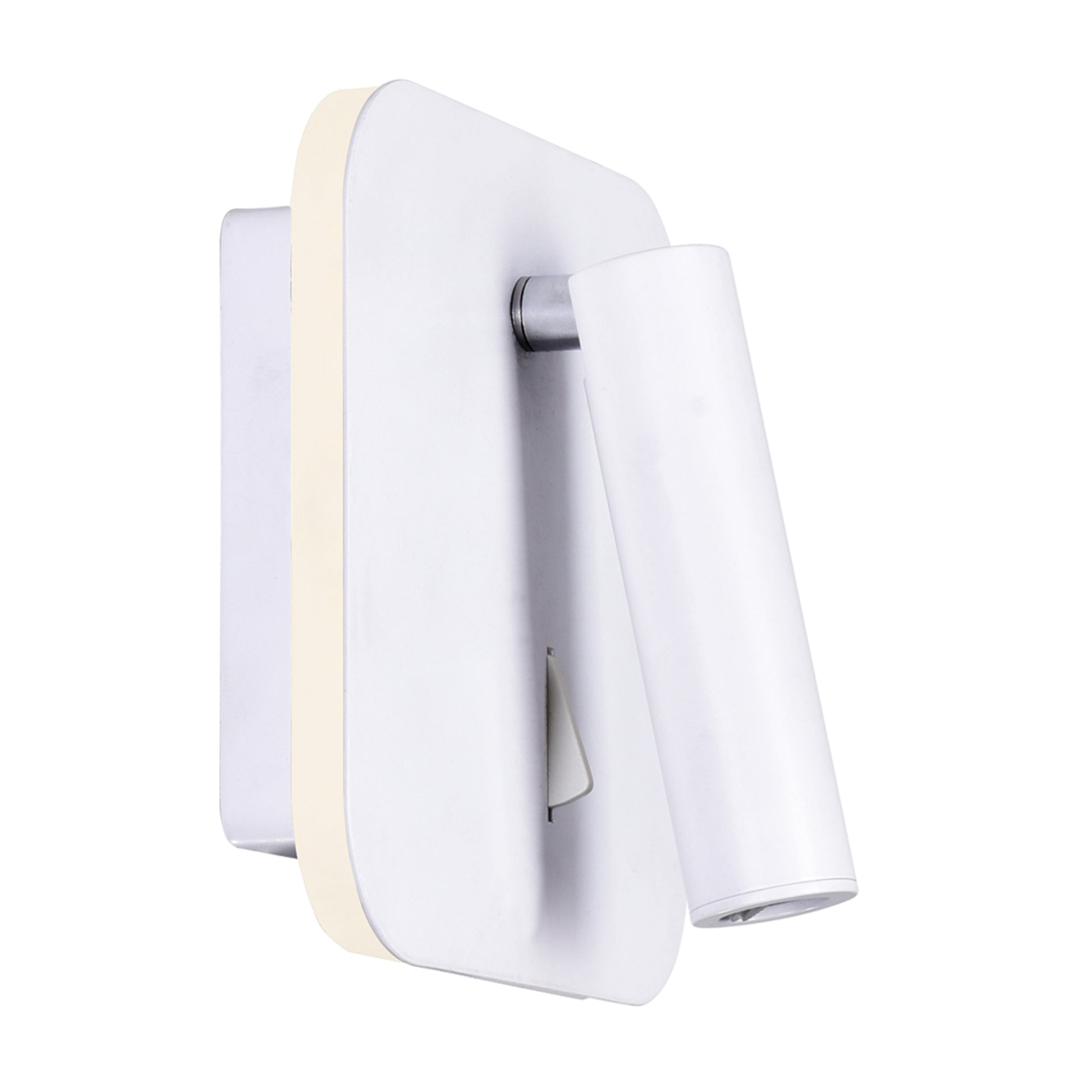 Private I 1 Light White Wall Sconce Integrated LED