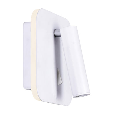 Private Wall Lights Matte White Finish Six Inch