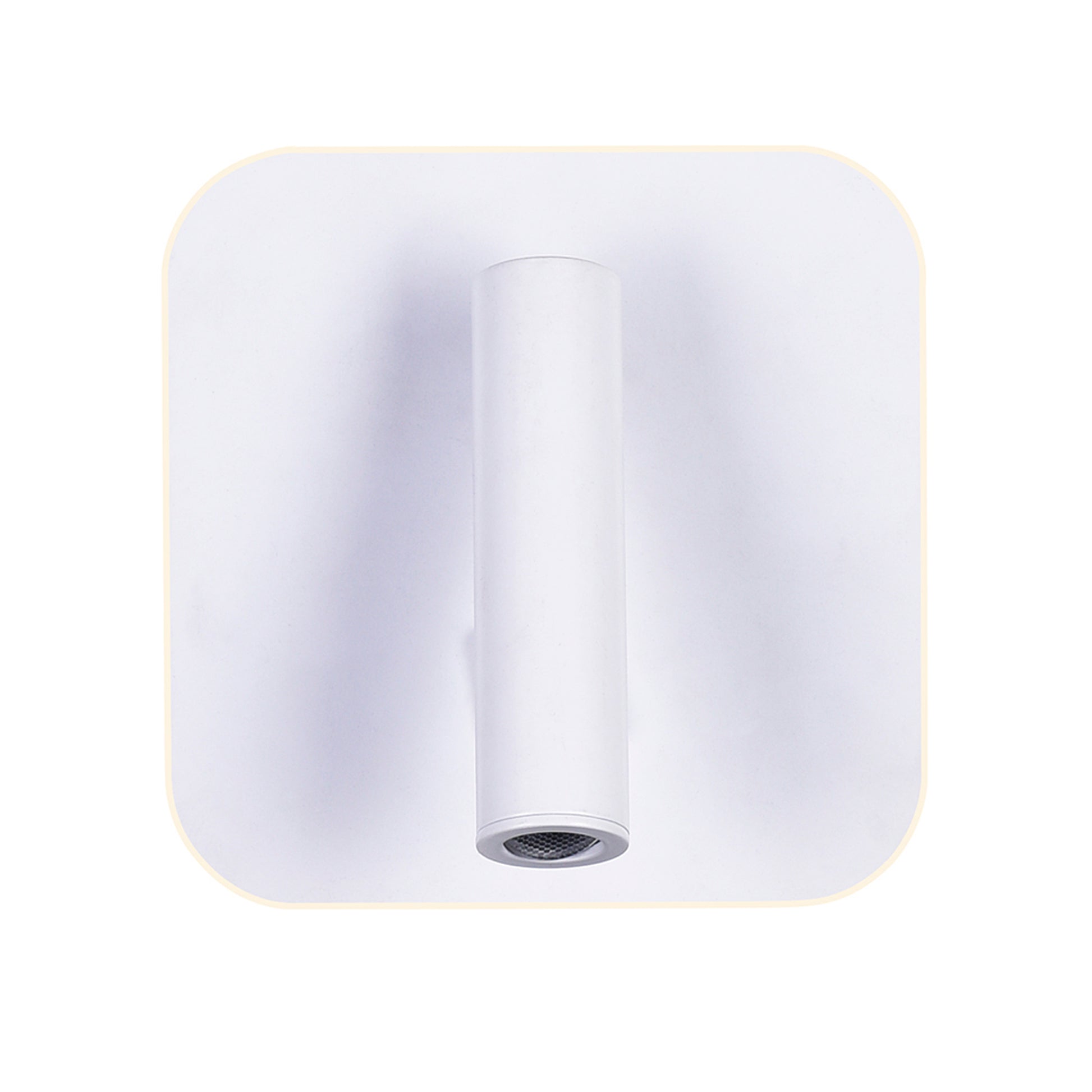 Private I 1 Light White Wall Sconce Integrated LED