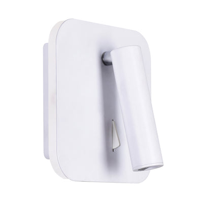 Private Wall Lights Matte White Finish Six Inch