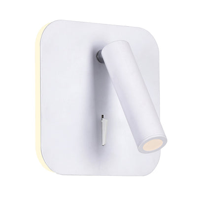Private Wall Lights Matte White Finish Six Inch