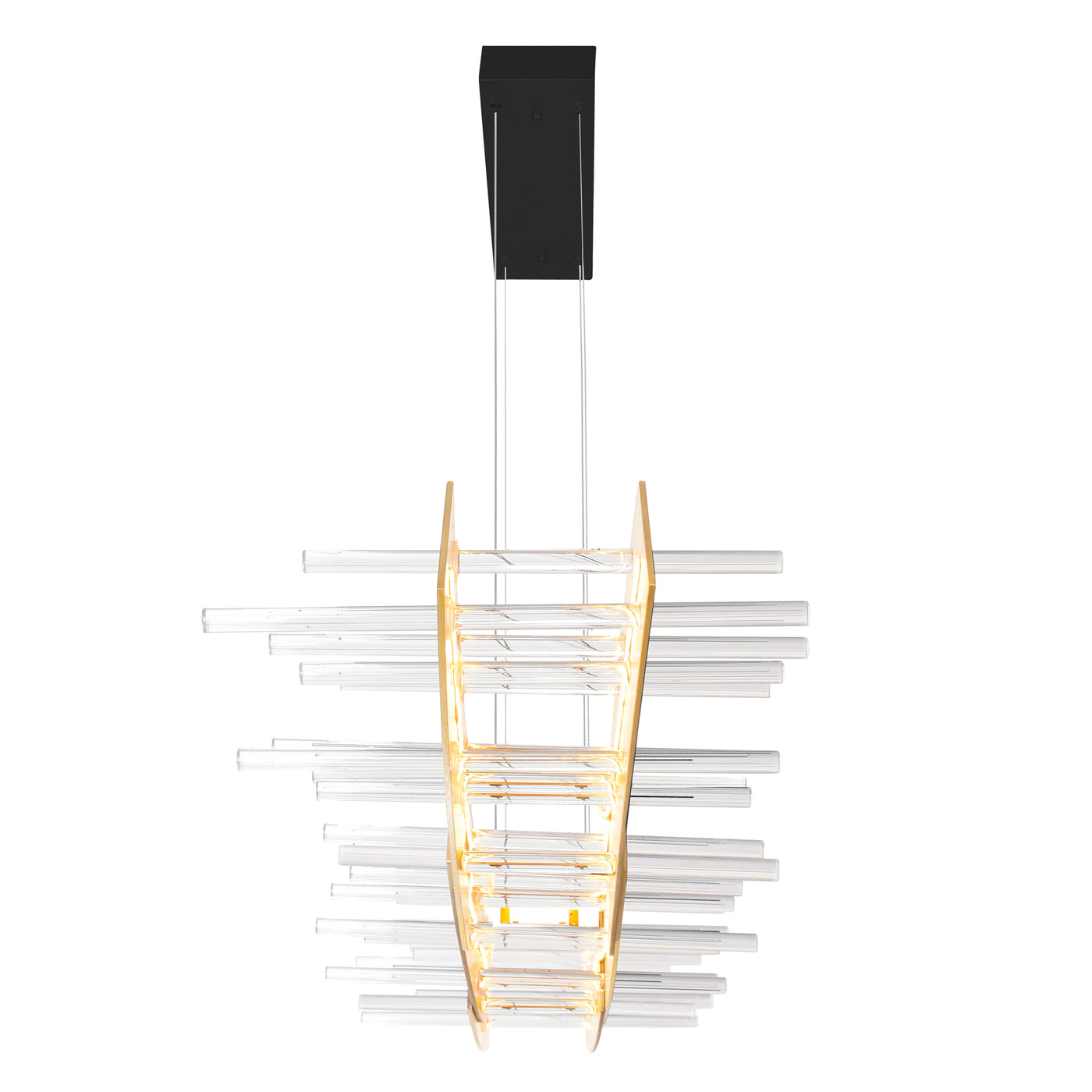 Gondola 2 Light LED Black Chandelier