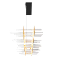 Gondola 2 Light LED Black Chandelier