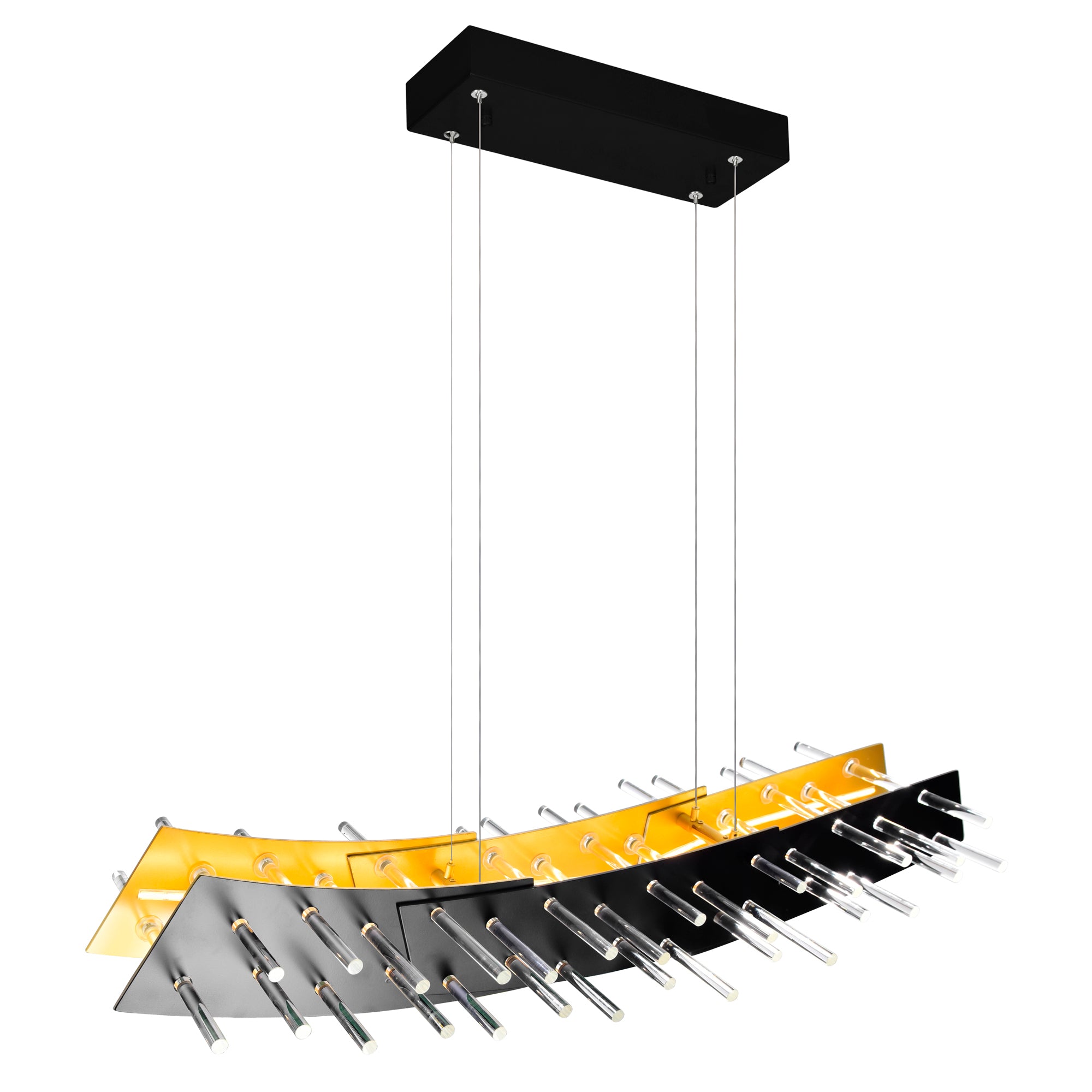 Gondola 2 Light LED Black Chandelier