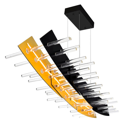 Gondola 2 Light LED Black Chandelier