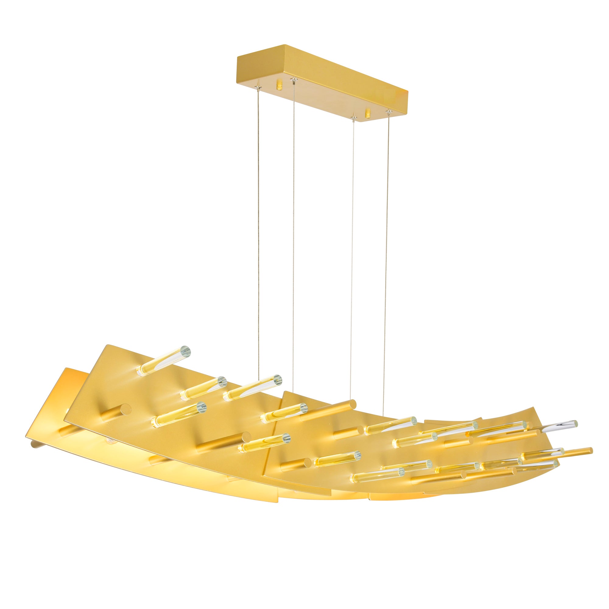 Gondola 2 Light LED Gold Chandelier