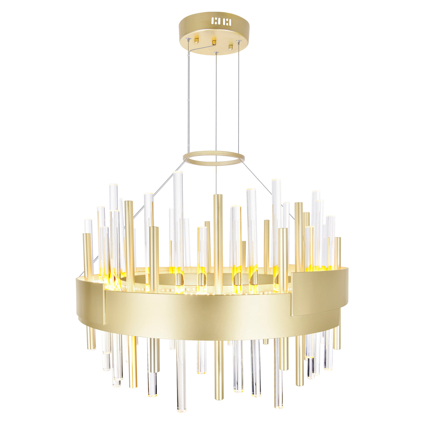 Millipede Chandeliers Satin Gold LED 20 Inch