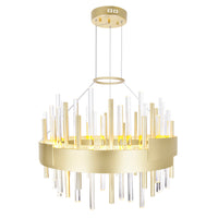 Millipede Chandeliers Satin Gold LED 20 Inch