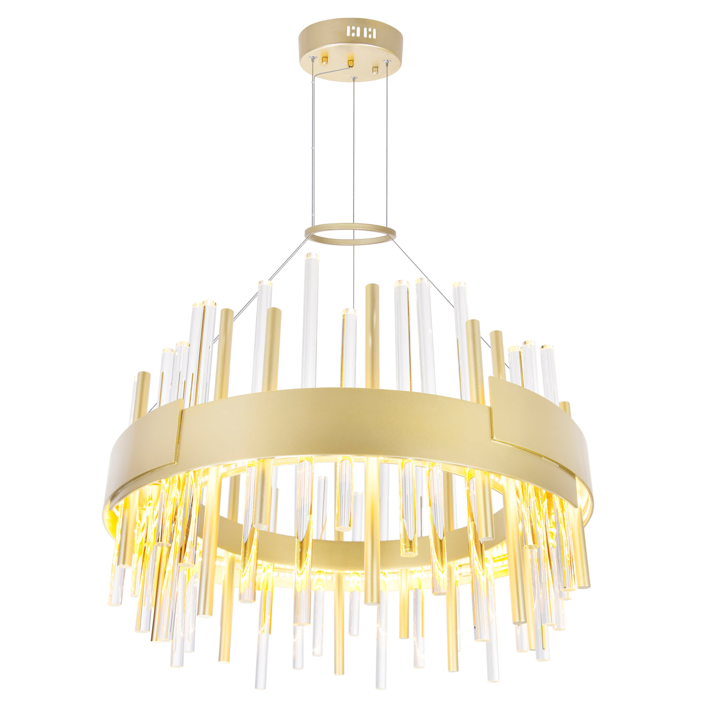 Millipede Chandeliers Satin Gold LED 20 Inch