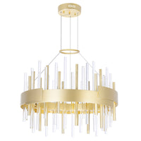 Millipede Chandeliers Satin Gold LED 20 Inch