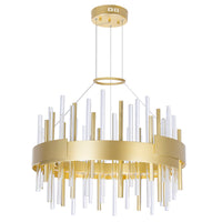 Millipede Chandeliers Satin Gold LED 20 Inch