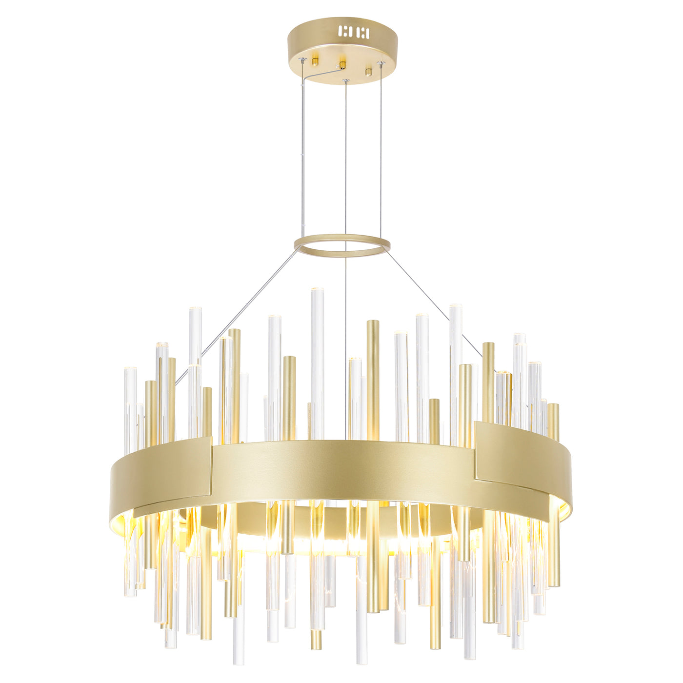 Millipede Chandeliers Satin Gold LED 20 Inch