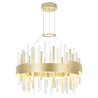 Millipede Chandeliers Satin Gold LED 20 Inch