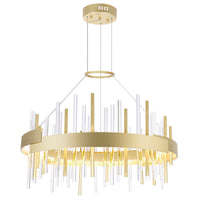 Millipede Chandeliers 26 Inch Satin Gold