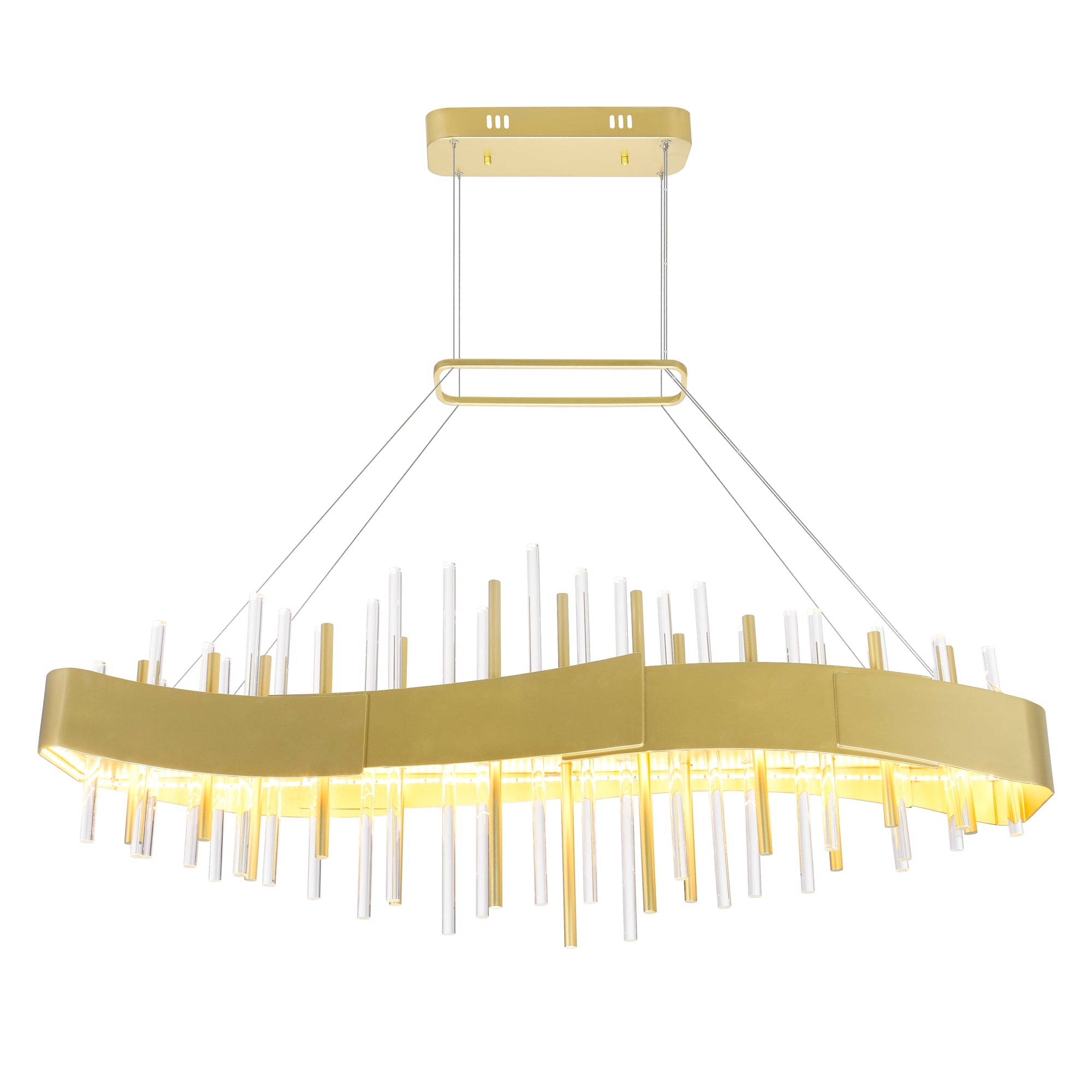 Millipede Chandeliers Satin Gold LED 40 Inch