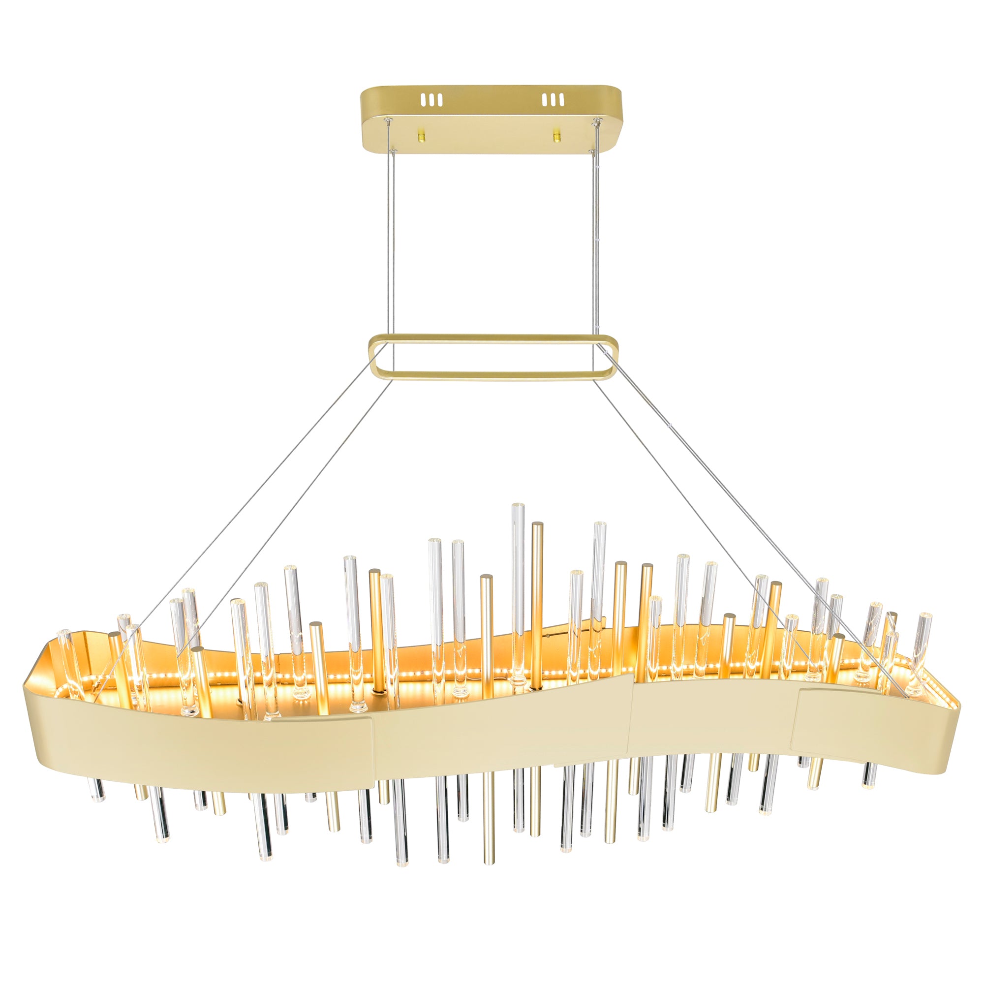 Millipede Chandeliers Satin Gold LED 40 Inch