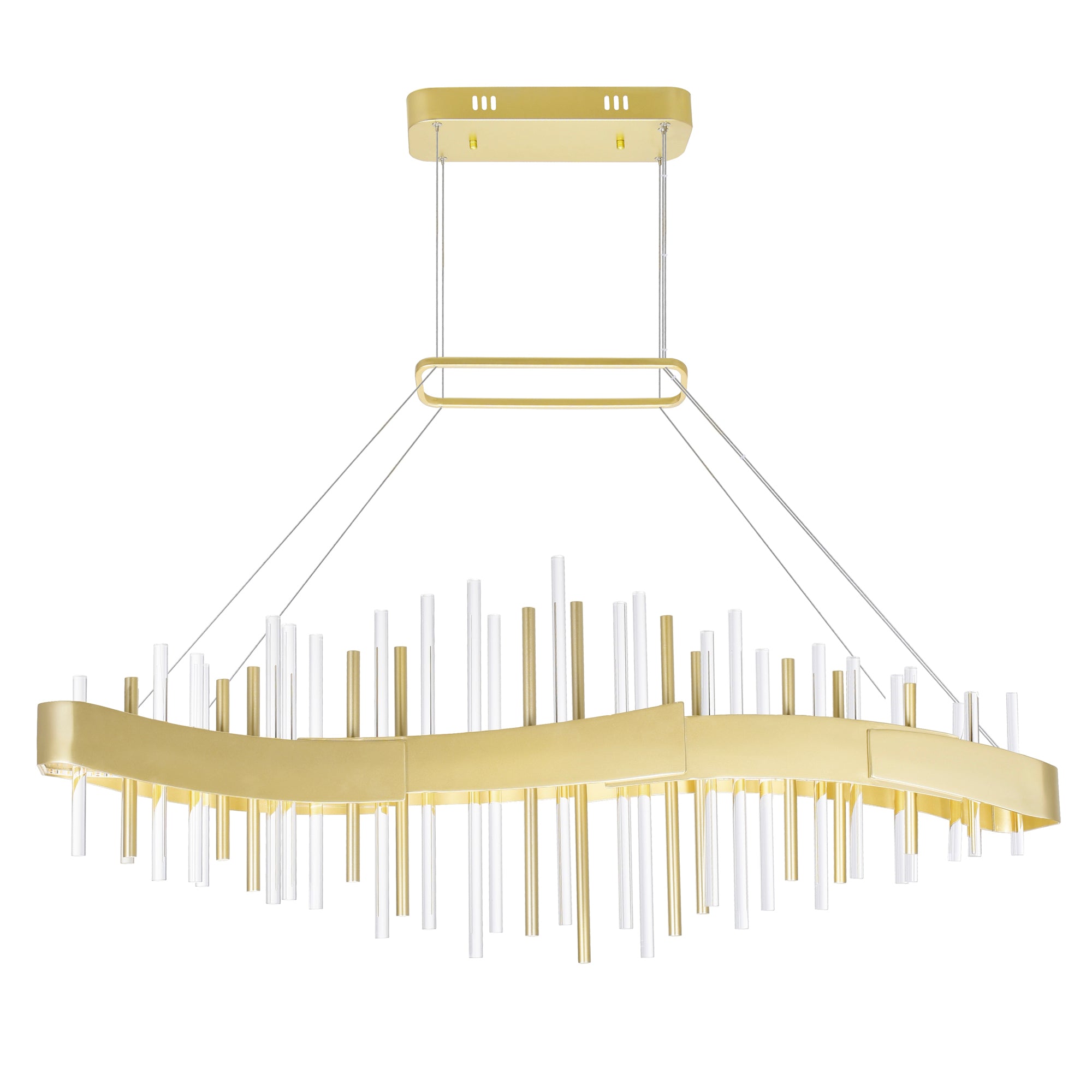 Millipede Chandeliers Satin Gold LED 40 Inch