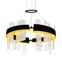 Guadiana Chandeliers Black Metal 24in