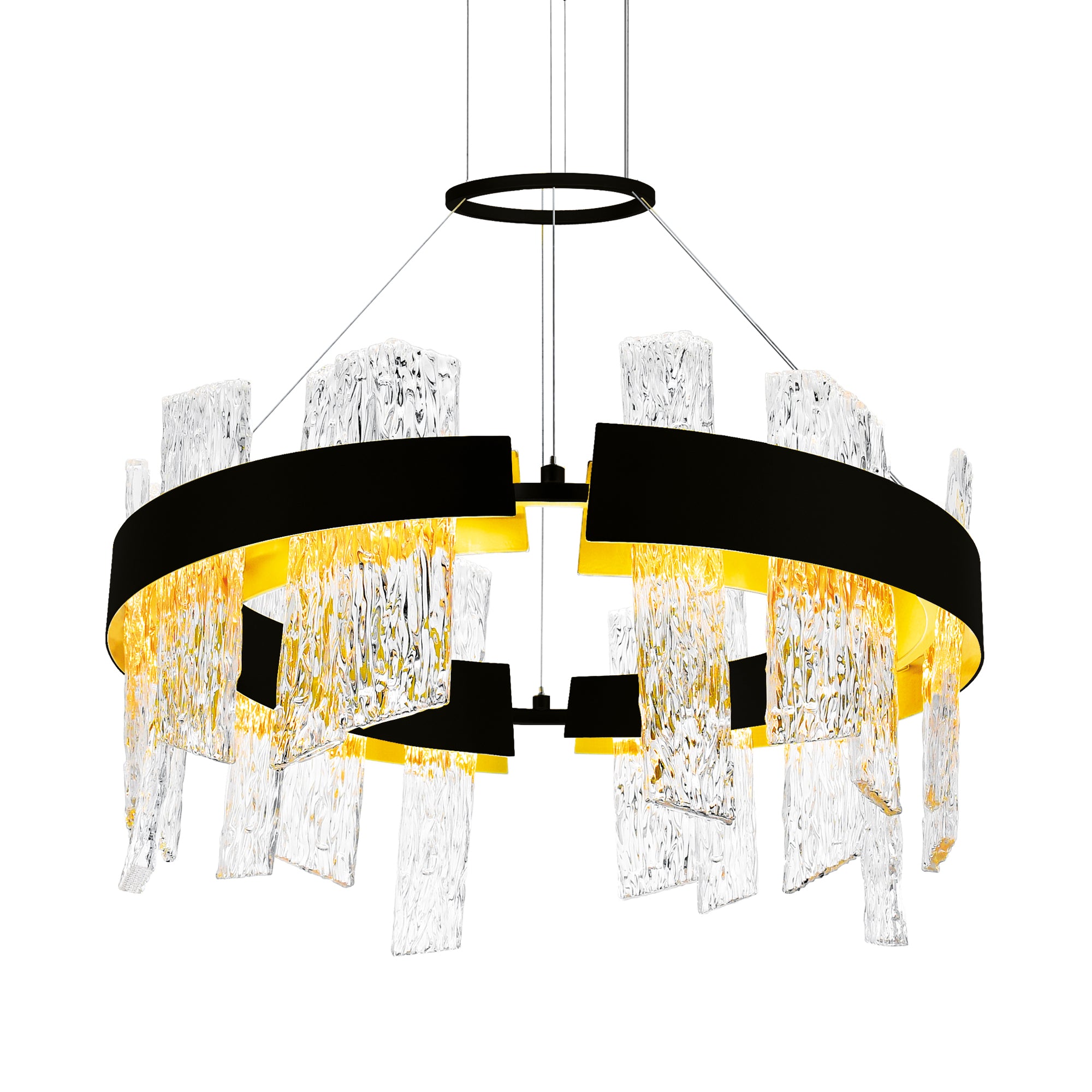 Guadiana Chandeliers Black Metal 24in
