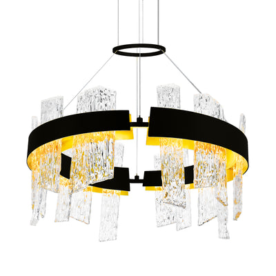 Guadiana Chandeliers Black Metal 24in