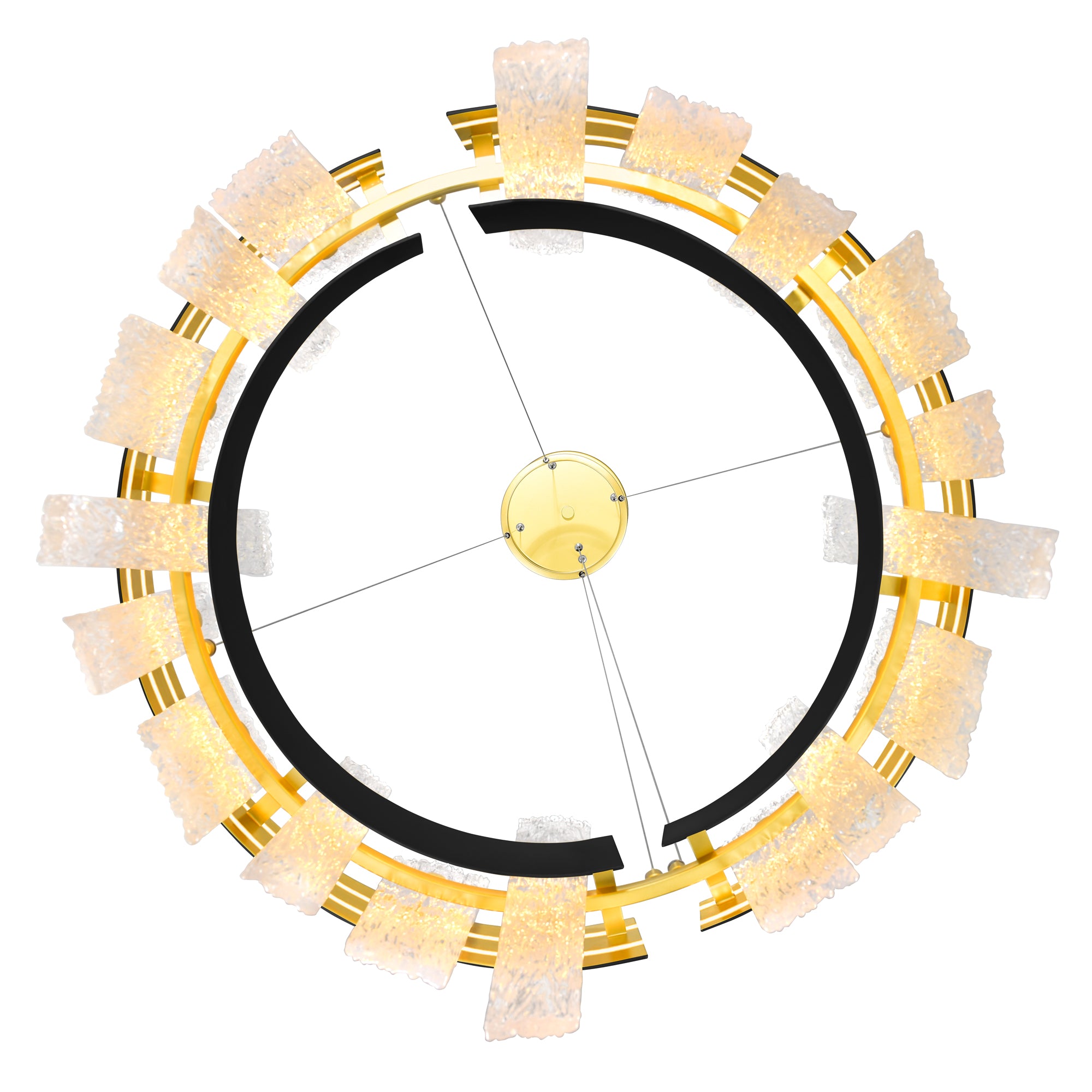 Guadiana Chandeliers Black Metal 24in