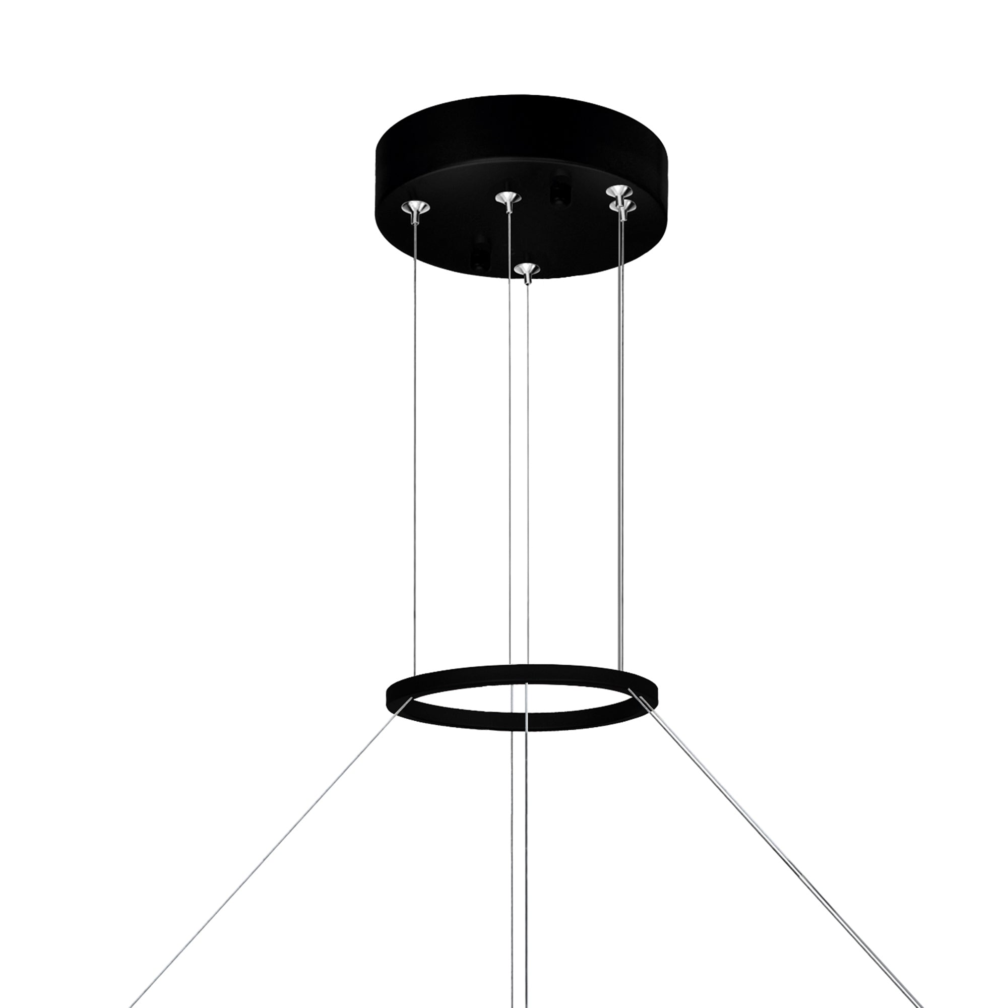 Guadiana Chandeliers Black Metal 24in
