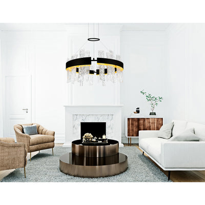 Guadiana Chandeliers Black Metal 24in