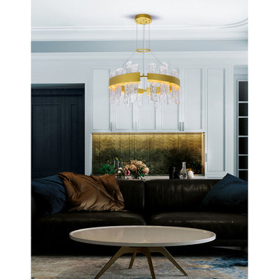 Guadiana Chandeliers LED Satin Gold 24in
