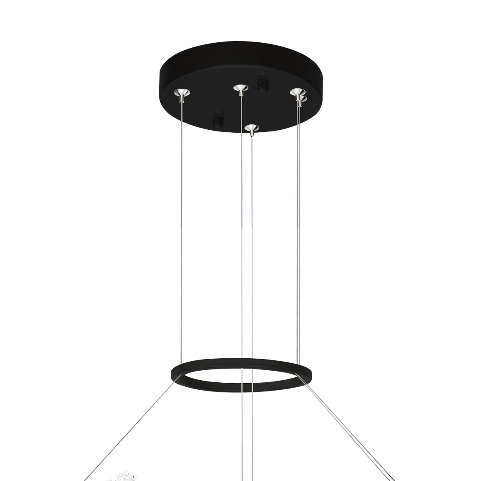 Guadiana Chandeliers 32in Black Satin Gold