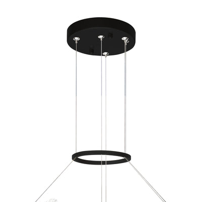 Guadiana Chandeliers 32in Black Satin Gold