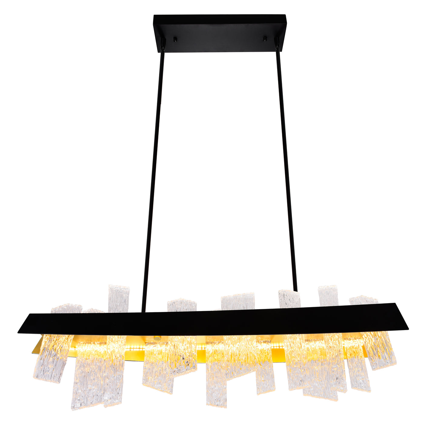Guadiana Chandeliers 39 Inch LED Black Finish