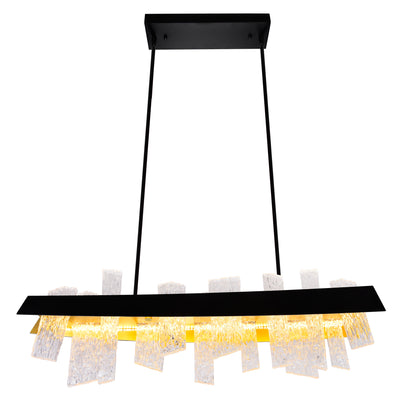Guadiana Chandeliers 39 Inch LED Black Finish