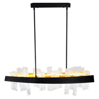 Guadiana Chandeliers 39 Inch LED Black Finish