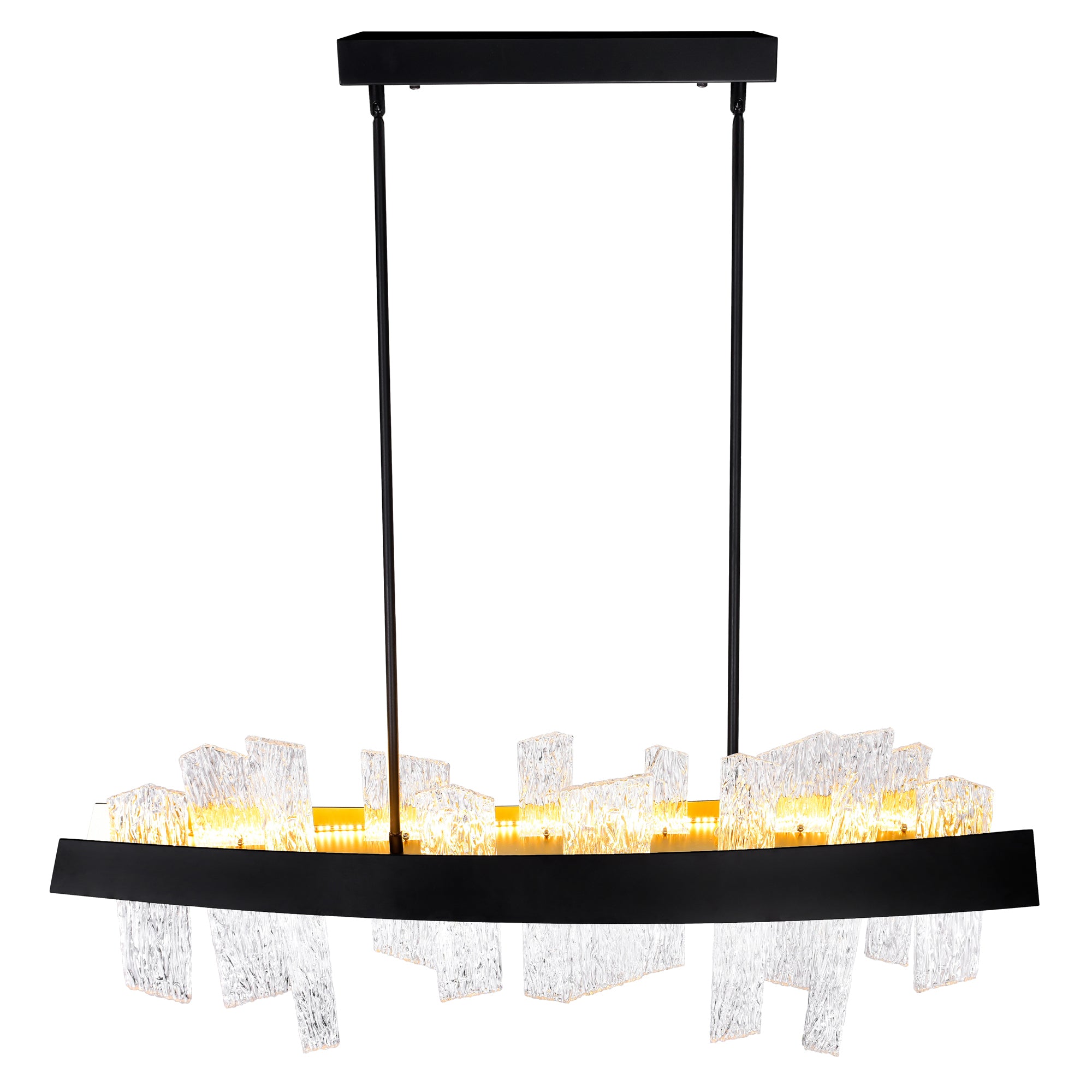 Guadiana Chandeliers 39 Inch LED Black Finish